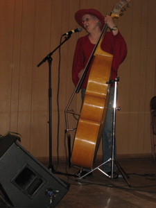 Patti on bass fiddle